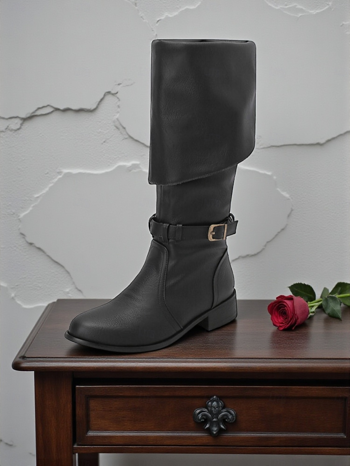 Botas femininas conversíveis acima do joelho com cano dobrável, estilo casual retrô, design versátil para o dia a dia urbano de 2025 por $59.99 –P4