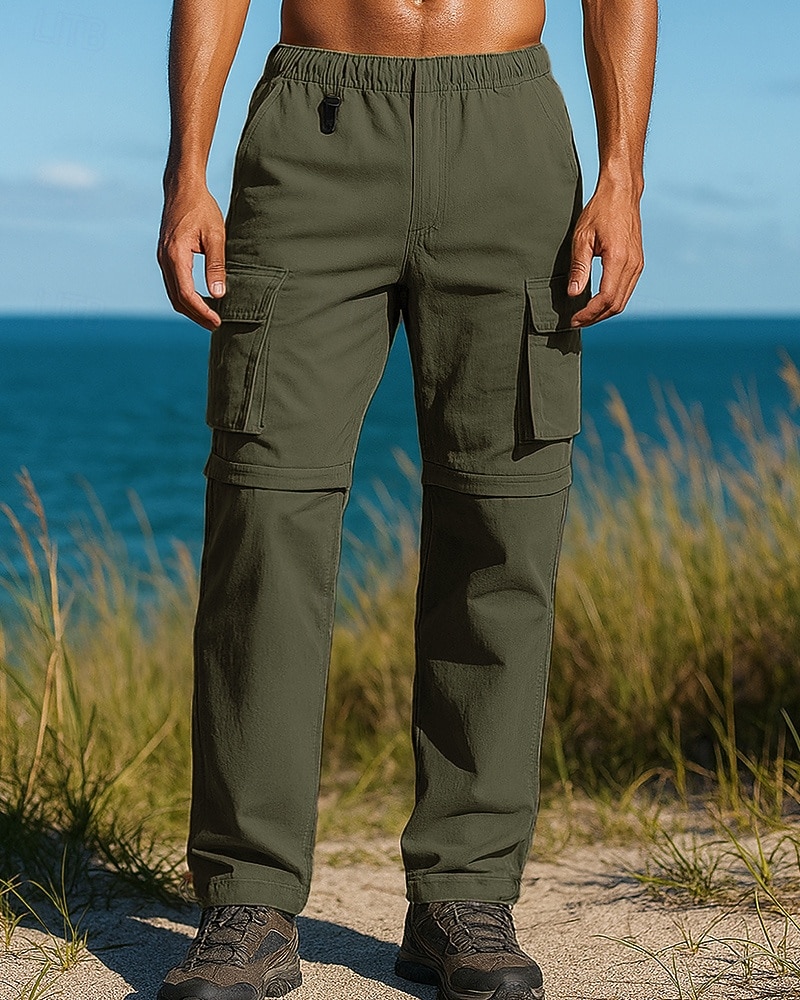 Herren Abzippbare Hosen Wanderhosen Softshellhosen Außen Normale Passform Wasserdicht Winddicht Unterteile Tasche Elastischer Bund Schwarz Armeegrün Camping / Wandern Laufen S M L XL XXL 2025 - $38.99 –P4