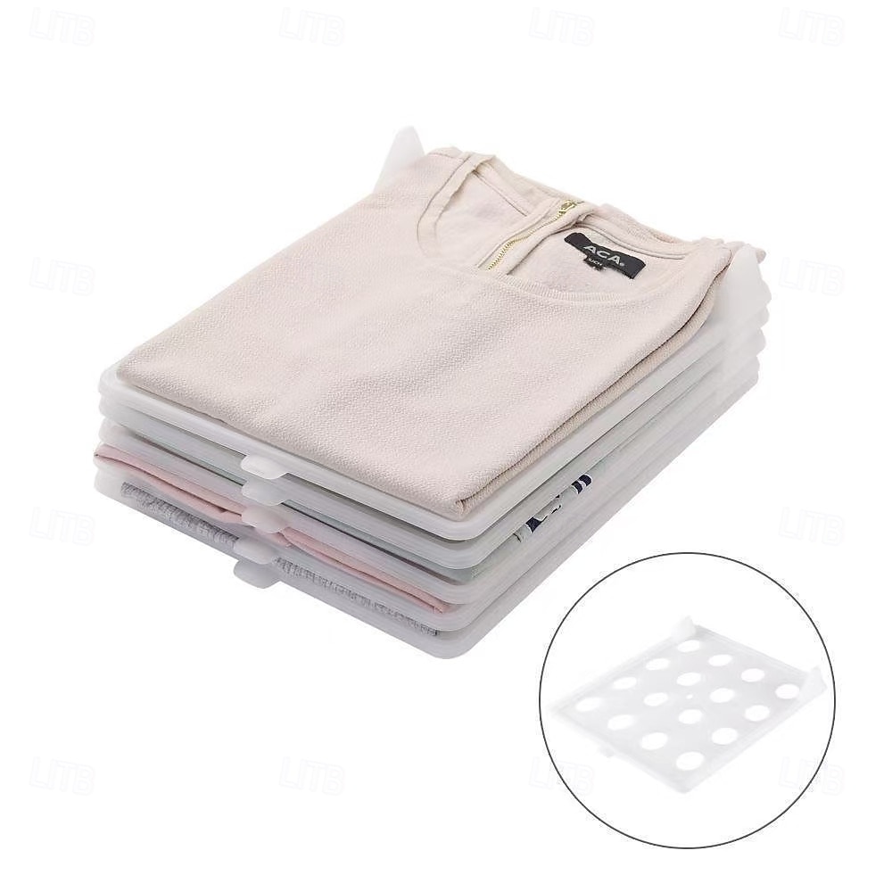 Складная доска для хранения одежды из 5 предметов, складной органайзер для рубашек в шкафу, легко складывающаяся доска для хранения футболок, брюк и топов, инструмент для экономии места при 2026 - $15.99 –P3