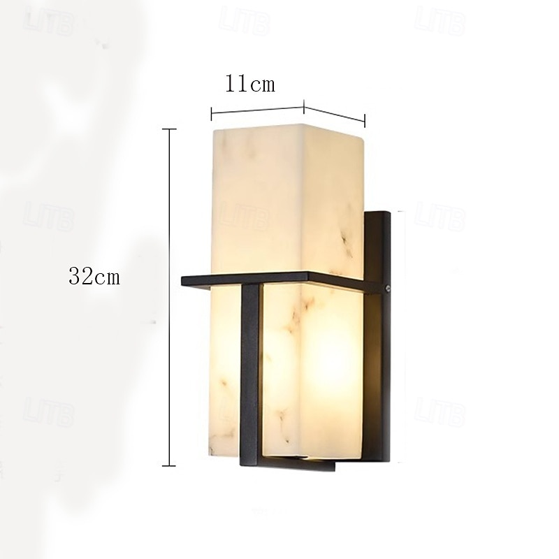 utendørs LED-vegglampe linjedesign vanntett belysning innendørs marmorvegglampe moderne soverom varmt hvitt lys 1 stk 2025 - $182.99 –P1