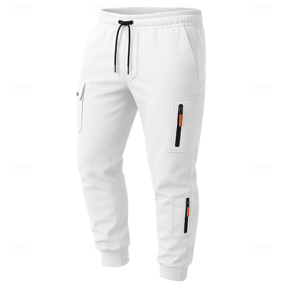 Men's Tactics Sweatpants Joggers Trousers Drawstring Pocket Elastic Waist Plain Comfort Sports Outdoor Daily Fashion Casual Black White Micro-elastic 2025 - $23.99 –P5