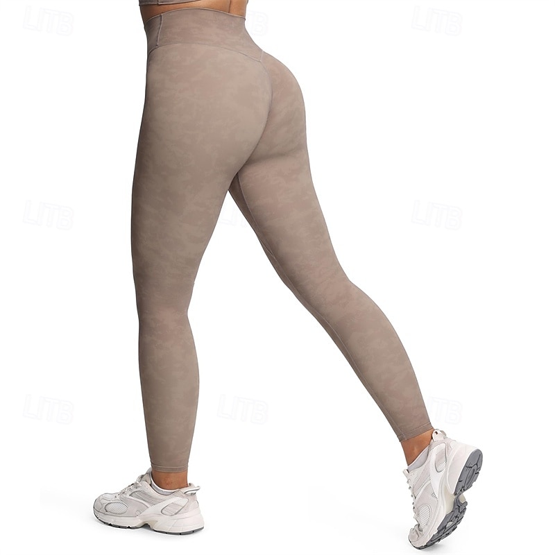 Damskie Legginsy capri Legginsy do jogi Wyszczuplenie brzucha Siłownia Obuwie sportowe Bieganie Doły Drukowanie Biały Granatowy Brązowy Jesień Sport Odzież sportowa Szczupła 2026 - $23.99 –P12
