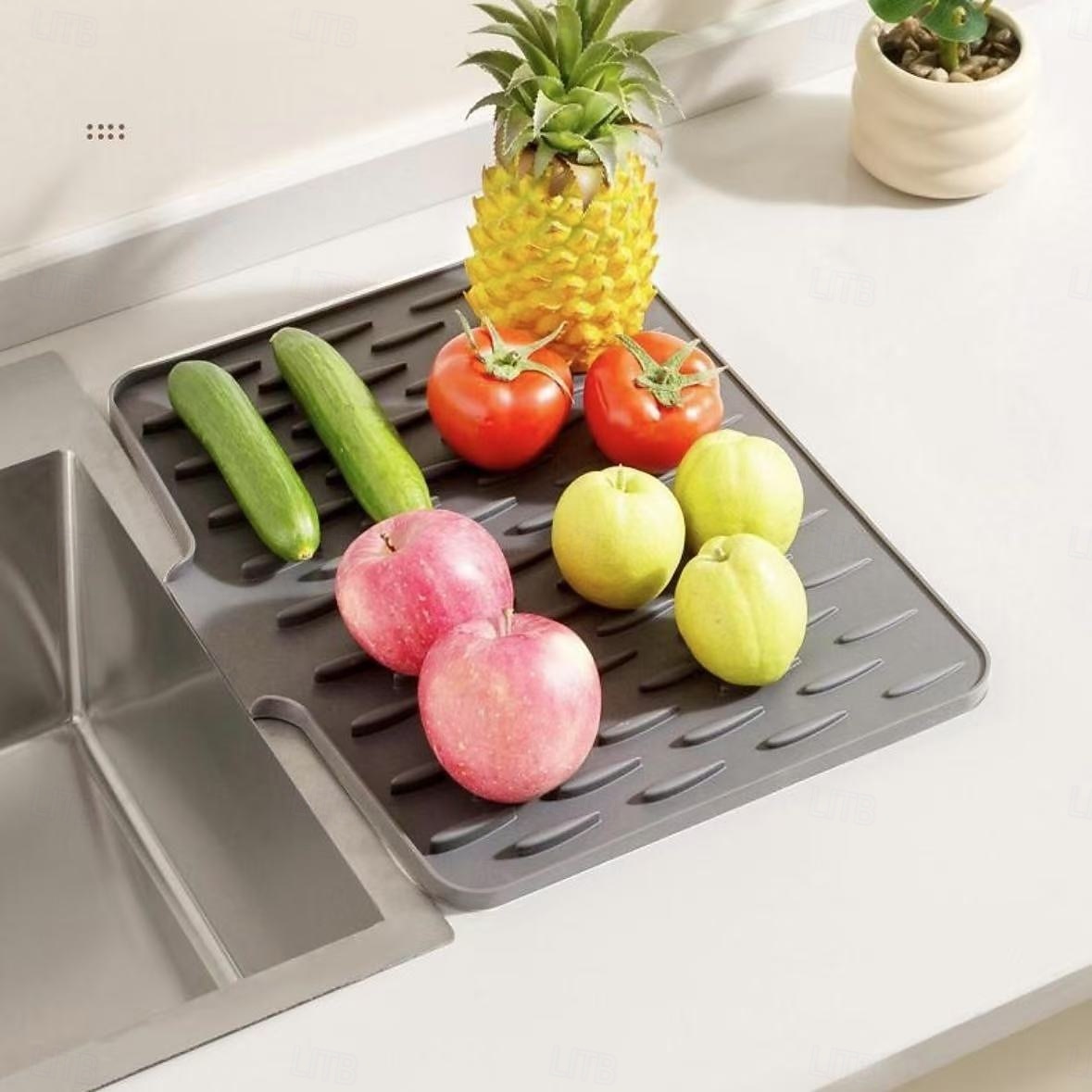 2pcs Kitchen Non-Slip Silicone Drainage Mats – Built-in Drain Design, Heat Resistant and Easy to Clean, Suitable for Countertops, Sinks, and Refrigerators 2025 - $13.99 –P6