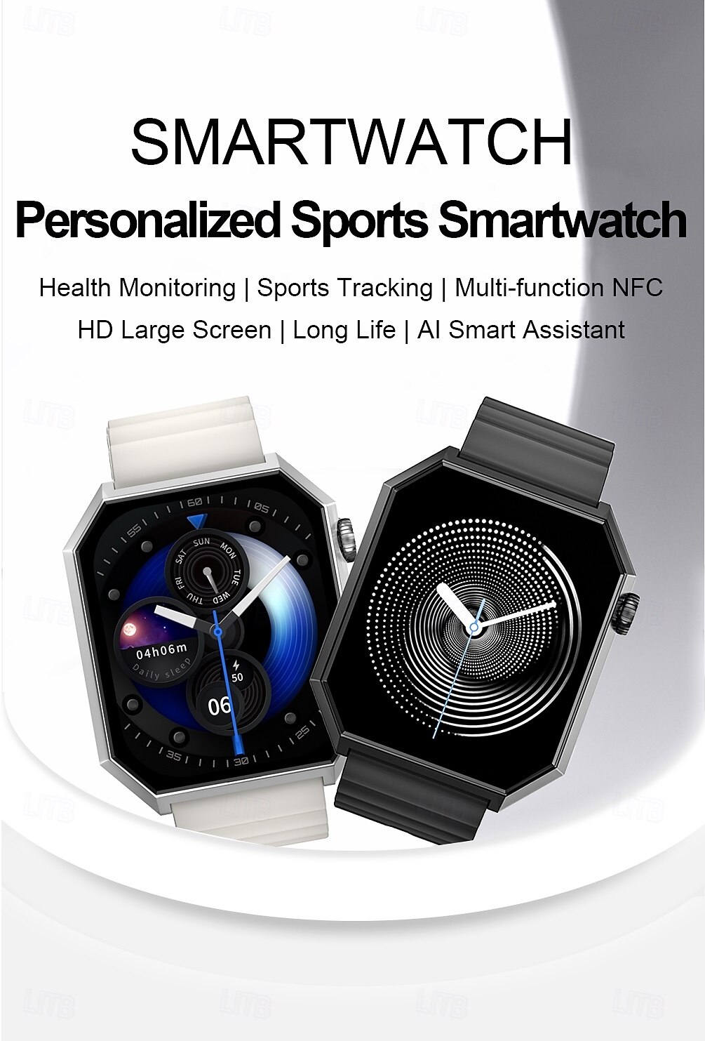 HC11 Ceas inteligent 1.95 inch Uita-te inteligent Bluetooth Pedometru Reamintire Apel Monitor de Activitate Compatibil cu Android iOS Dame Bărbați Standby Lung Rezistent la apă Control Media IP68 2025 - $38.99 –P15