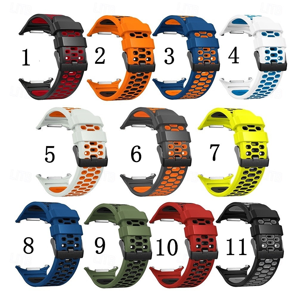 Watch Band for Samsung Galaxy Watch Ultra 47mm Stainless Steel Silicone Replacement  Strap Two Tone Adjustable Stainless Steel Buckle Sport Band Wristband 2026 - $18.99 –P2