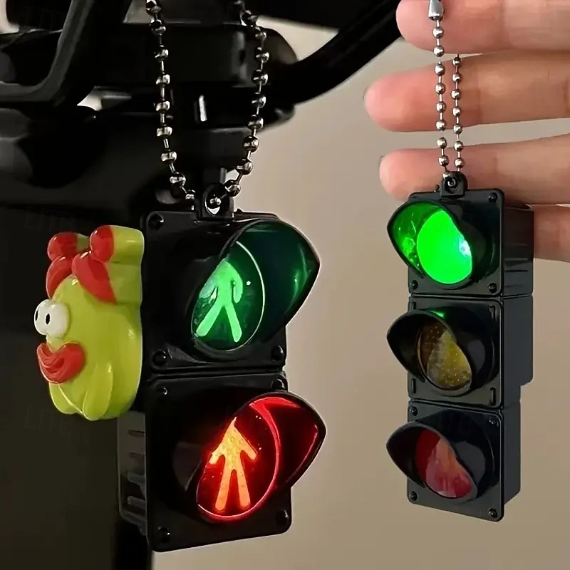 Clé de feu de circulation - véritables lumières rouges, vertes et jaunes compatibles avec les sacs à dos, les vélos et les sacs - un joli cadeau pour les conducteurs, les cyclistes et les piétons - de 2025 ? $10.99 –P1