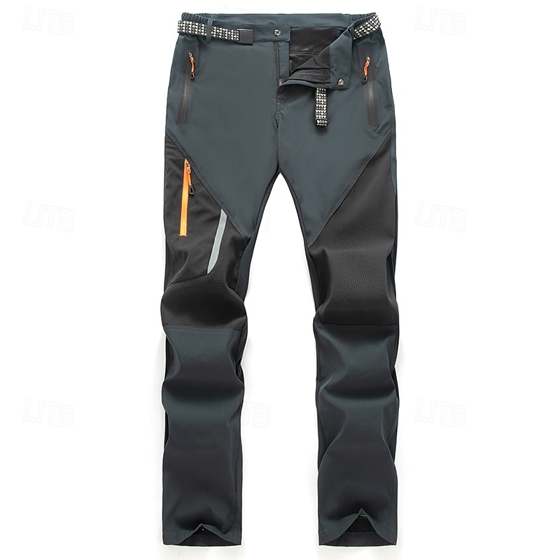 Men's Hiking Pants Trousers Patchwork Summer Spring Autumn / Fall Outdoor Tailored Fit Waterproof Windproof Zipper Pocket Comfortable Bottoms Full Length Elastic Waist Zipper Pocket Dark Grey Black 2026 - $35.99 –P6