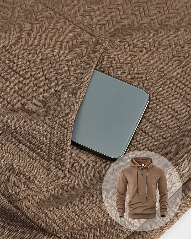 Homens Moletom Moletom com capuz Preto Branco Amarelo Azul Marinha Café Com Capuz Tecido Jacquard Com Cordão Bolsos Estriado Desportos e Ar livre Diário Feriado Poliéster Roupa de rua Básico Casual de 2025 por $23.99 –P8