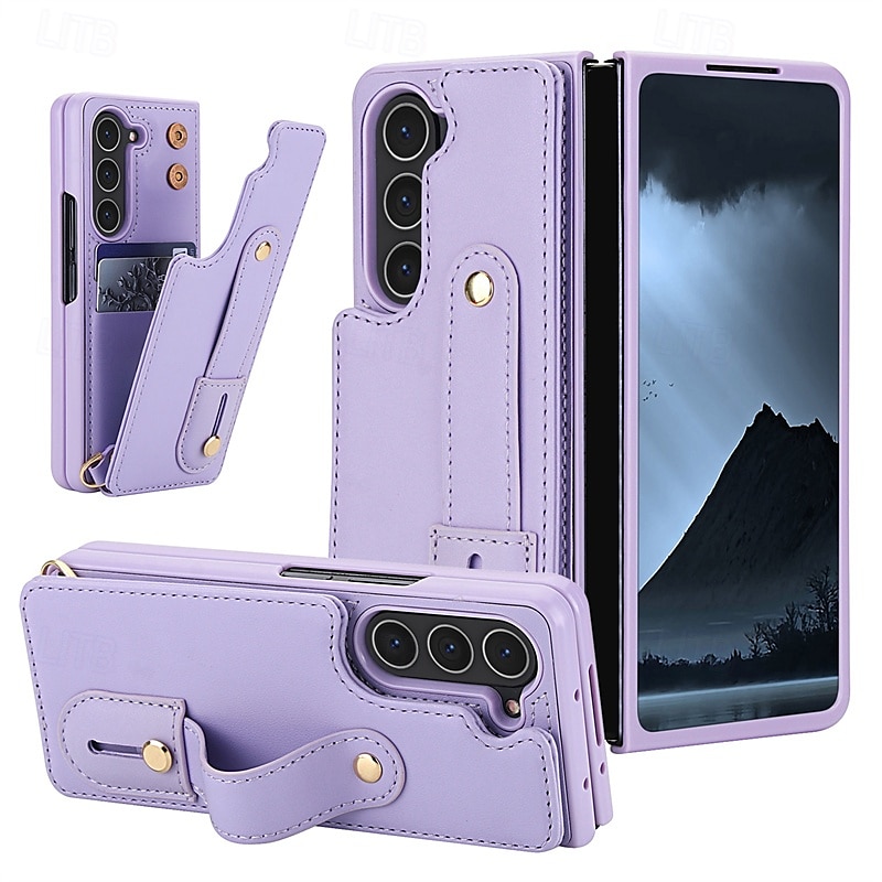 telefon Ügy Kompatibilitás Samsung Galaxy Z-hajtás 7 Z Hajtogatás 6 Z Fold 5 Z Fold 4 Felhajtható fedél Kártyahely Ütésálló Retro PC PU bőr 2025 - $20.99 –P2