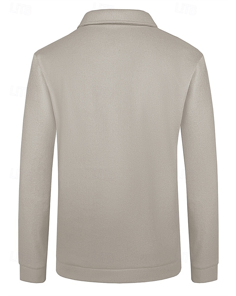 Herren Leichte Jacke Freizeitjacke Urlaub Täglich Atmungsaktiv Tasche Herbst Winter Einfach Mode Klassisch Revers Regulär Aprikose Schwarz Jacken 2025 - $32.99 –P5