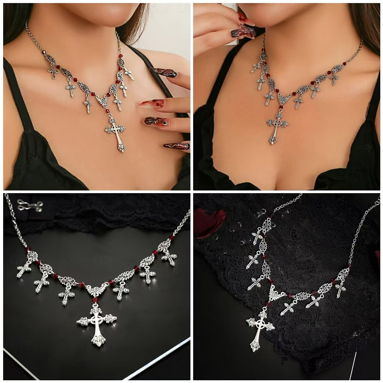 Панк & Готика Ожерелья колье Крест кулон ведьма Вампиры Маскарадный костюм Жен. Хэллоуин Карнавал Выступление Для вечеринок Повседневные Взрослые 1 ожерелье Все сезоны 2026 - $9.99 –P8