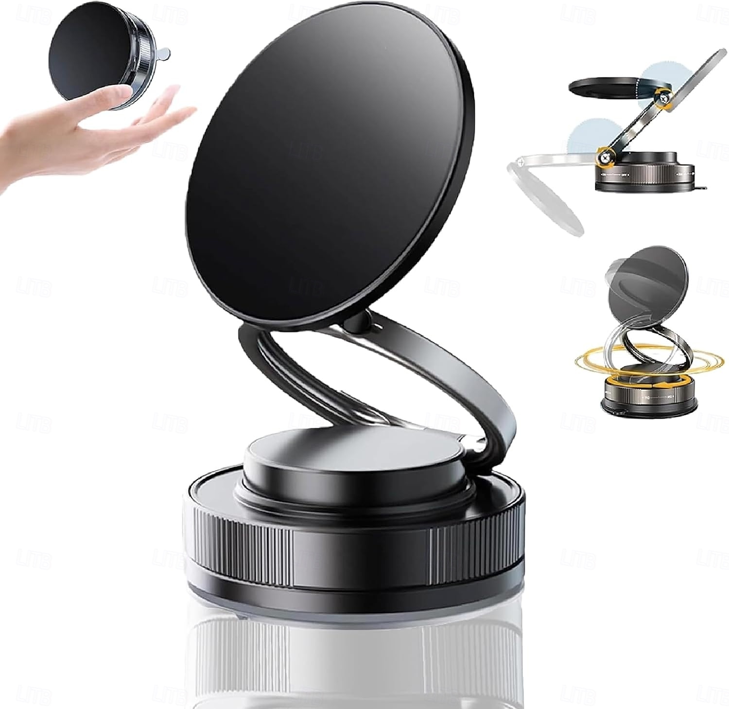 Регулируемый на 360 градусов вакуумный магнитный держатель для телефона, складное крепление на присоске, без помощи рук, держатели для сотовых телефонов Magsafe для вашего автомобиля/спортзала/зеркала 2026 - $15.99 –P3