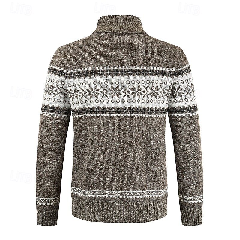 Herren Pullover Kleid Pullover Strickjacke Reißverschluss-Pullover Strickpullover Gerippt Stricken Normale Oberteile Gestrickt Gerippt Einfach Stehkragen Mode Schals Geschäft Lässig Bekleidung Herbst 2026 - $43.99 –P6