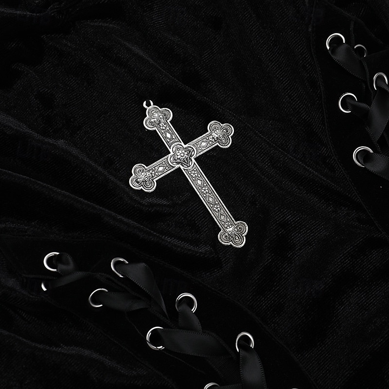 Gótico Maxi Vestidos Sin Mangas Bruja Vampiros Acordonado Terciopelo correa de espagueti Cruz Disfraz Mujer Fantasía Víspera de Todos los Santos Carnaval Rendimiento Fiesta Adultos Vestido 2026 - $35.99 –P2