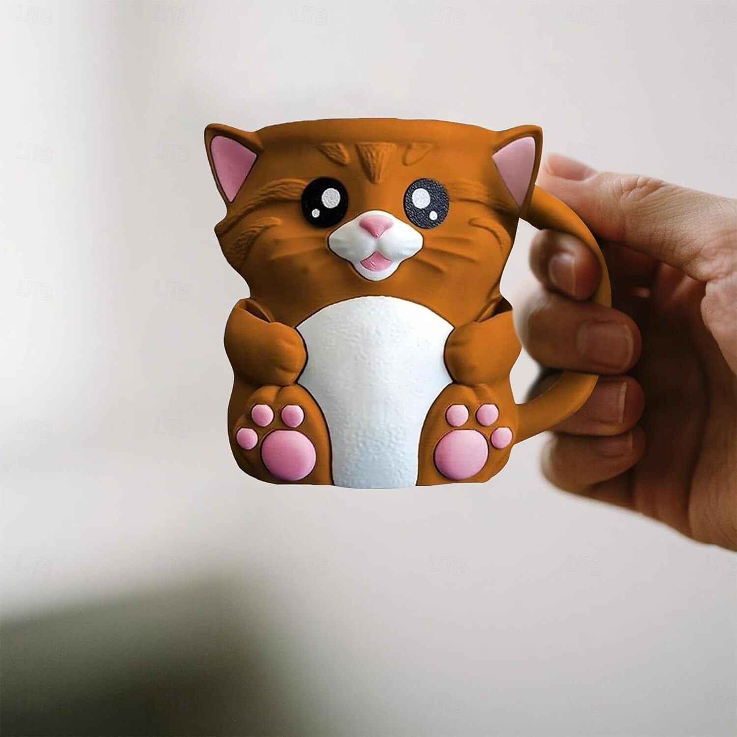 מחזיק קרח של Cuddles the Cat עם 2 כפיות, מעמד לחצי גלידה, מכיל 473 מ"ל/16 אונקיות של גלידה, מיכלי גלידה רב פעמיים, מחזיקי ארטיקים, מתנות אידיאליות לאוהבי חתולים 2025 - $33.99 –P13
