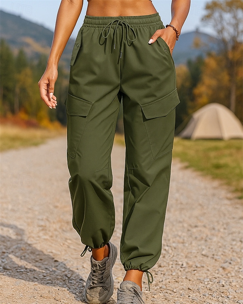 Dámské Kargo kalhoty Dağcı Pantolonu Běžecké kalhoty Jaro Podzim Venkovní Běžný Voděodolný Větruvzdorné Kalhoty Šňůrky Elastický pas Černá Armádní zelená Outdoor a turistika Lov Běh S M L XL XXL 2026 - $24.99 –P1