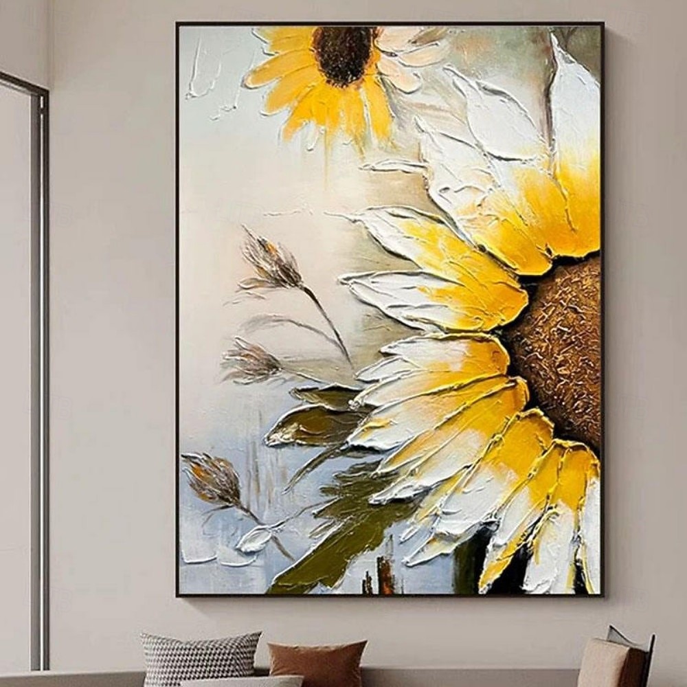 ひまわり 油彩画 キャンバス アート ファクトリーダイレクト