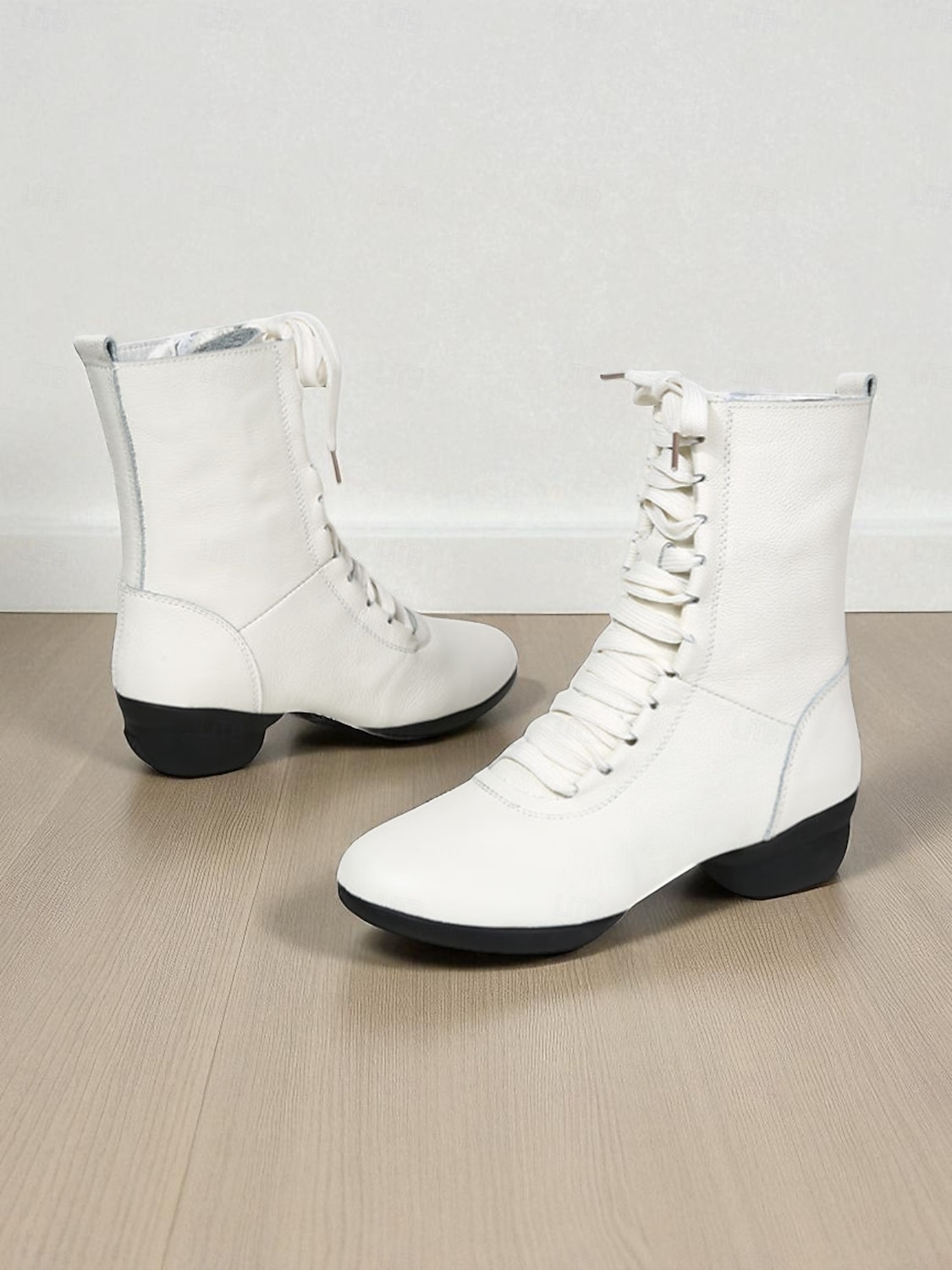 Women's Red Lace-Up Dance Boots - Soft Sole Ankle Boots with Side Zipper for Jazz, Practice and Performance 2025 - $42.99 –P6