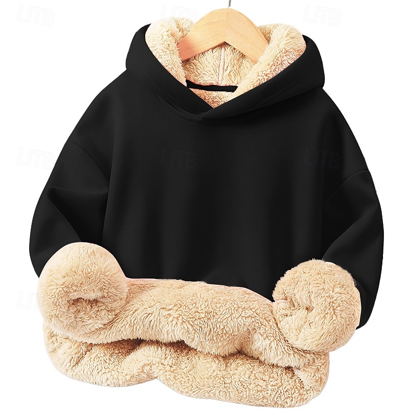 Barn Unisex Pojkar hoodie med dragkedja Ensfärgat Långärmad Vinter Mode Förtjusande Polyester Utomhus 2025 - $22.99 –P1