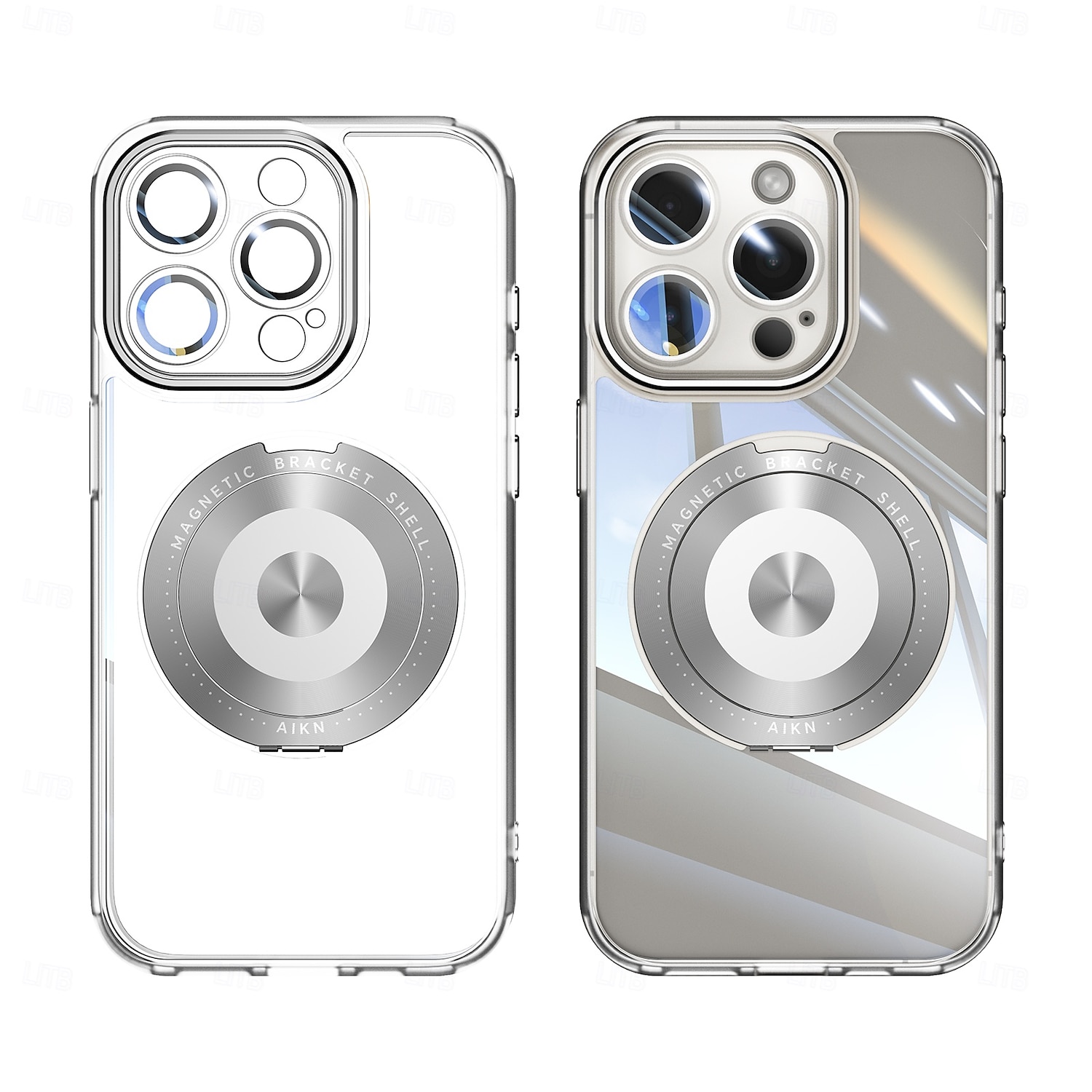 Phone Case For 16 15 14 Pro Max 13 Pro Max Back Cover Magnetic Kickstand Shockproof Retro TPU 2025 - $12.99 –P7