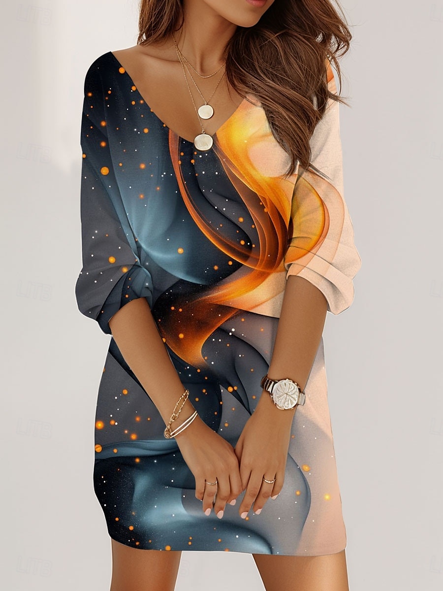 Γυναικεία Μίνι φόρεμα Φόρεμα ριχτό Διακοπές Καθημερινό Καθημερινά Αργίες Κοκτέιλ Πάρτι Κανονικό Ombre Γραφική Αφηρημένο Μακρυμάνικο Λαιμόκοψη V Θαλασσί Βυσσινί Πορτοκαλί Καλοκαίρι Άνοιξη Φθινόπωρο 2025 - $29.99 –P1