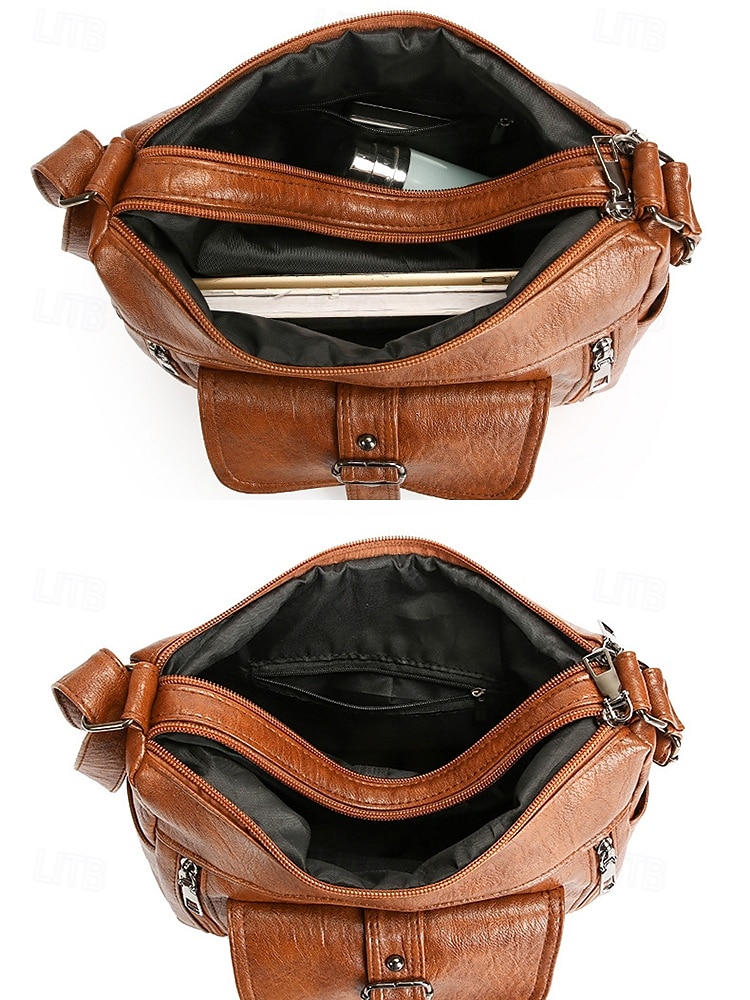 Sac à bandoulière en similicuir pour femme – Sac à main vintage multi-poches pour le travail, les voyages et le quotidien de 2026 ? $19.99 –P10