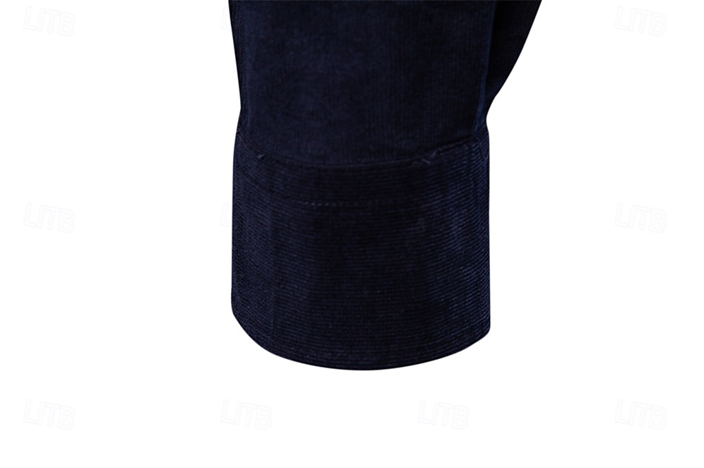 Per uomo Camicia Blu marino scuro Marrone Verde militare Manica Lunga Semplice Colletto a Camicia Scuola Formale Bottoni Abbigliamento Elegante Vintage Cool Quotidiano del 2026 a $35.99 –P24