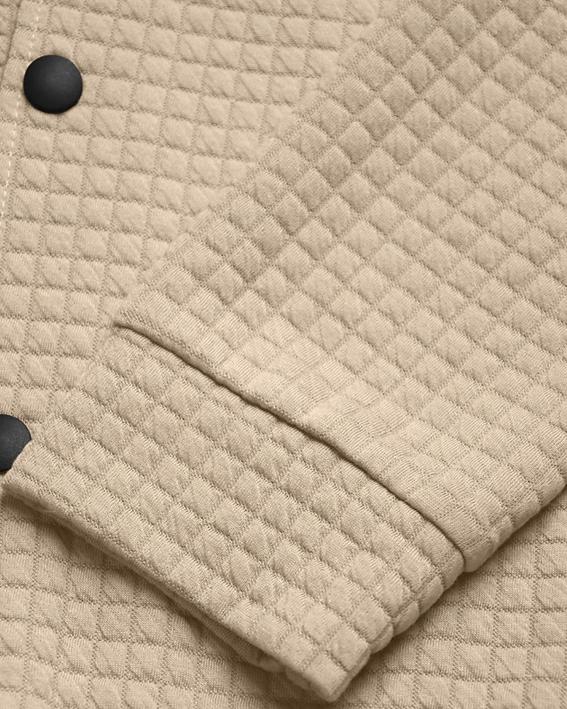 Per uomo Giacca a nido d'ape Giacca Camicia Giacca Casual Vacanza Quotidiano Traspirante Jacquard Tasca Primavera Autunno Semplice Moda Classico Bavero Regolare Nero Bianco Cachi Verde militare del 2025 a $22.99 –P9