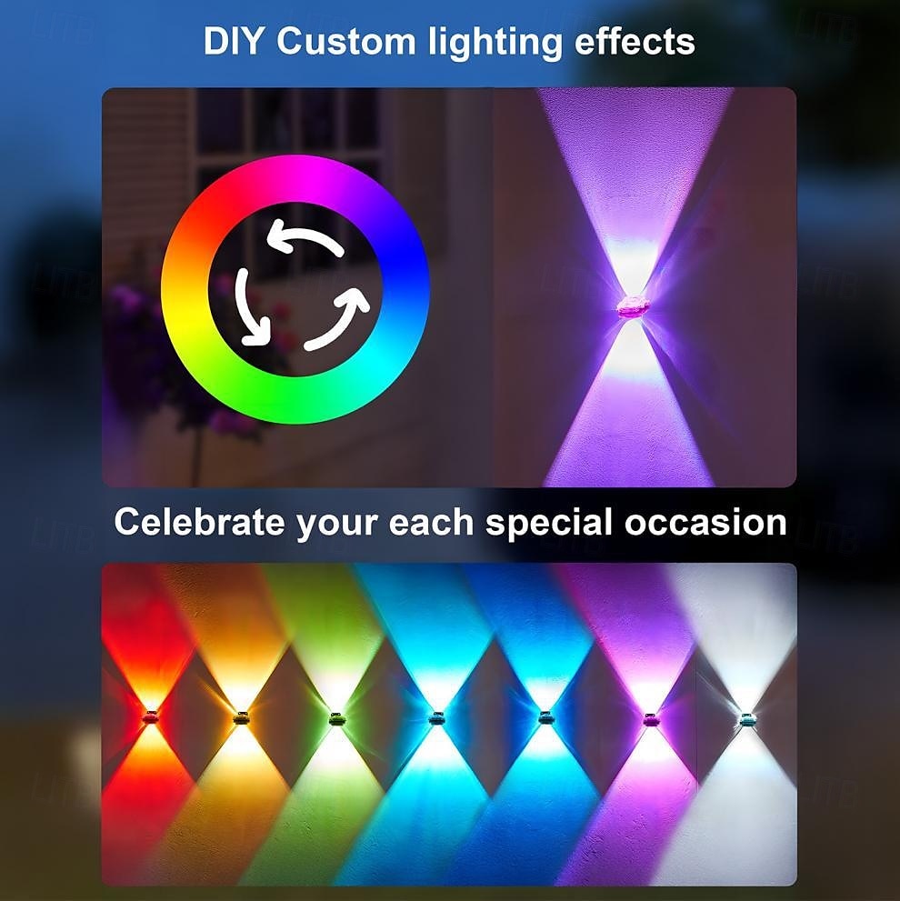Ulkovalot, rgb, älykkäät led-räystäsvalot kaukosäätimellä, IP67-vedenpitävä, jouluun ja kaikkiin juhlakoristeisiin, päivä- ja korostusvalaistukseen, katto- ja puutarhavalaistukseen 2025 - $35.99 –P4