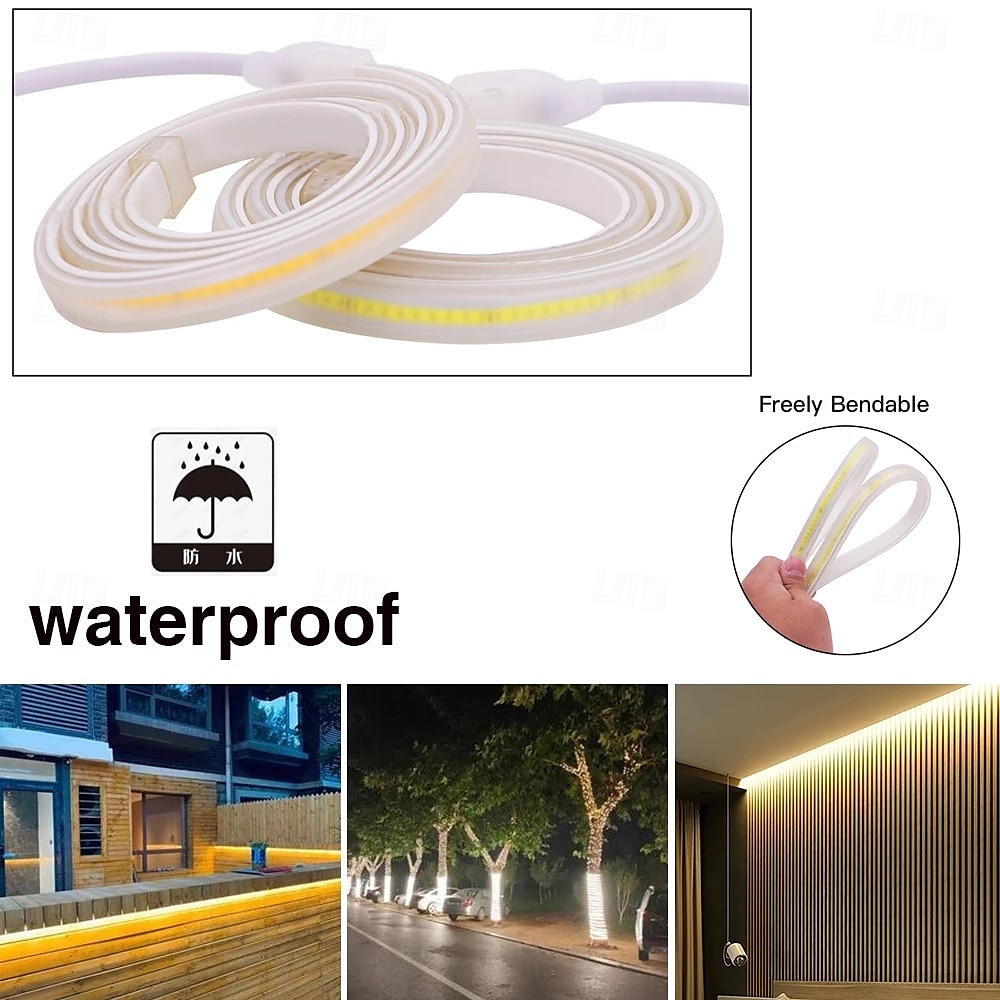 1m 2m 5m 220V COB LED Strip Light 288Leds/m Waterproof Flex Lamp 3000K 4000K 6000K High Quality Indoor Outdoor Decor 2026 - $14.49 –P2