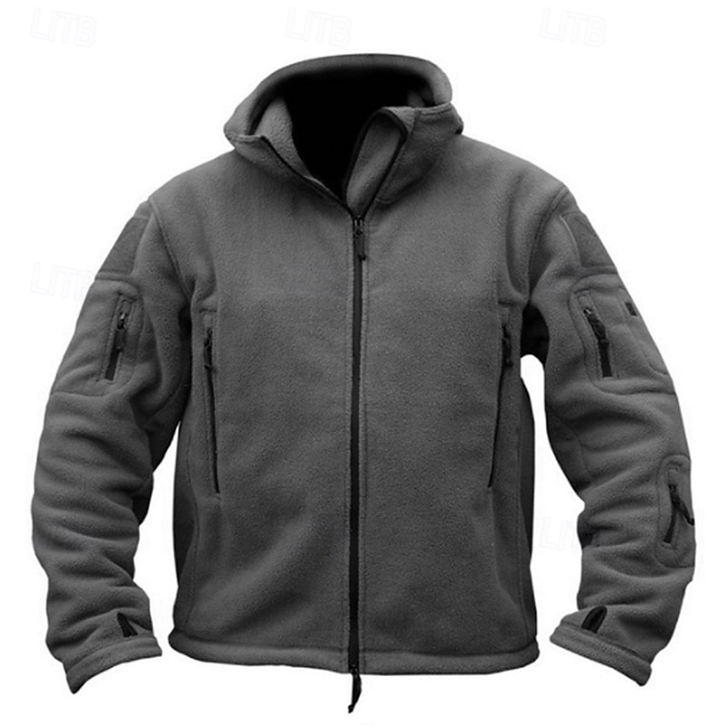 Per uomo Felpa con cappuccio Felpa con cappuccio a zip intera Felpa con cappuccio in pile Felpa con cappuccio tattica Nero Verde militare Cachi Grigio Con Cappuccio Semplice Tasca Sport & Outdoor del 2025 a $27.99 –P4