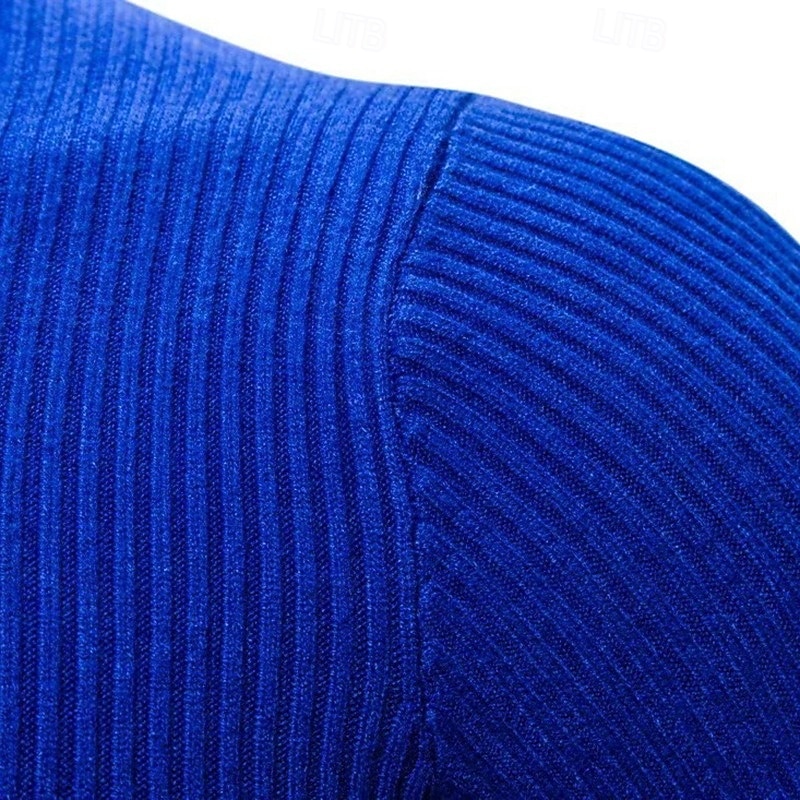 Men's Turtleneck Sweater Pullover Sweater Jumper Cropped Sweater Ribbed Knit Regular Tops Knit Plain Turtleneck Modern Contemporary Casual Casual Work Clothing Apparel Fall Winter Wine Black S M L 2026 - $22.99 –P12