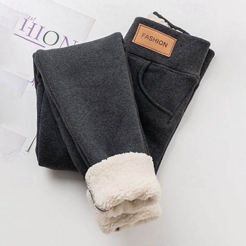 Per donna Pantaloni Sherpa Leggings spessi caldi invernali Foderato in pile Vita Alta Palestra Atletico Pilates Pantaloni Tinta unica Nero Borgogna Blu Gli sport Abbigliamento sportivo del 2026 a $18.99 –P9