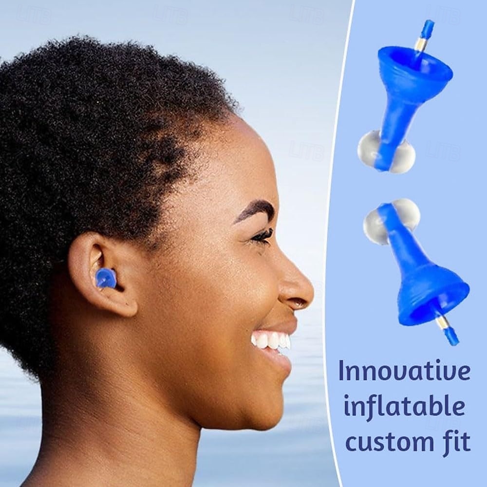 1 paire de bouchons d'oreilles gonflables innovants, ultra-confortables, réutilisables, antibruit, flexibles, étanches, en silicone, protection auditive pour une concentration profonde de 2025 ? $18.99 –P1