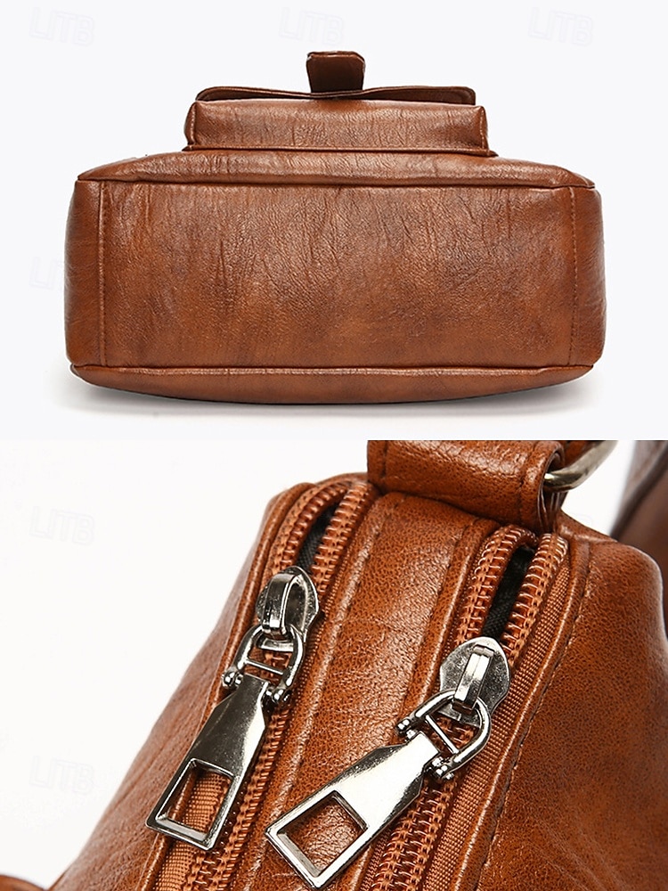 Sac à bandoulière en similicuir pour femme – Sac à main vintage multi-poches pour le travail, les voyages et le quotidien de 2026 ? $19.99 –P9