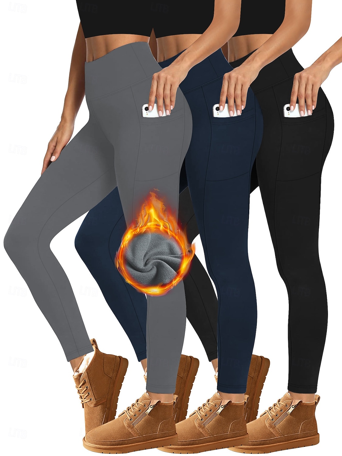 Damskie legginsy podszyte polarem Rajstopy Getry Podstawowy Codzienny Wygoda Pełna długość Wysoka talia Jednokolorowe Wysokie cięcie Komfort Szybkie wysychanie Oddychający Wysoka elastyczność w 2026 - $24.99 –P1