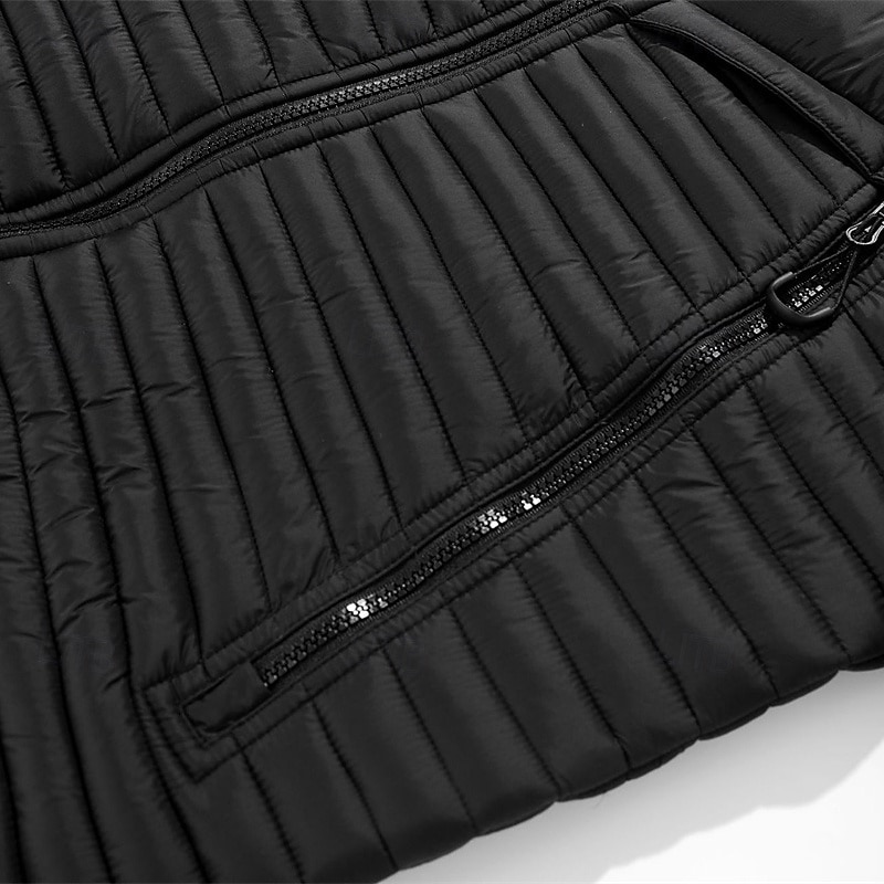 Per uomo Cappotto Invernale Giacca imbottita Giacca Imbottita Tasca Poliestere Vacanza Abbigliamento quotidiano Data Regolare Moda Casual Confortevole Calore Termico Inverno Blocco di colori Grigio del 2025 a $54.99 –P7