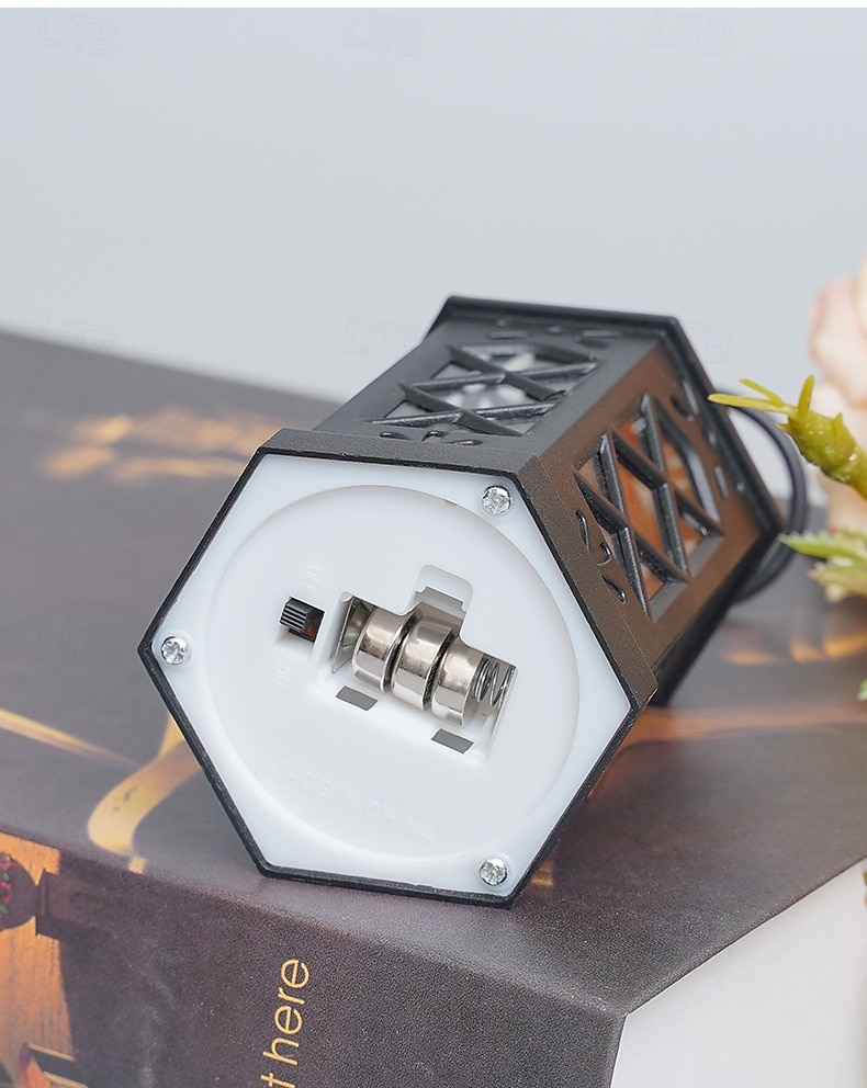 2025年 1個 12 * 5.5cm ハロウィン 北欧 六角形 風 ライト LED 電子キャンドルライト 屋内 屋外 レストラン パーティー お祝い 雰囲気 装飾 ナイトライト LR44 * 3 バッテリー  コレクション – $3.49 –P3