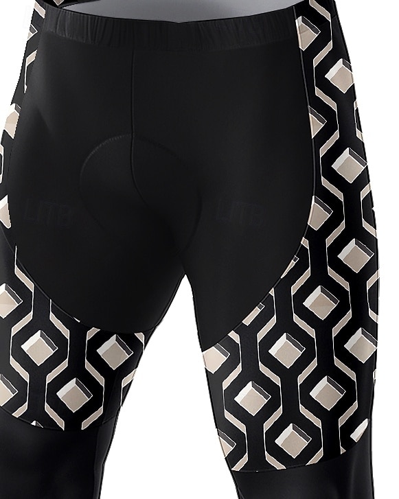 Homens Gráfico Geométrica Calças de bicicleta Moto Meia-calça Calças Fino Esportes Resistente a UV Tapete 3D Secagem Rápida Tiras Refletoras Preto Roupa Roupa de Ciclismo de 2026 por $31.99 –P3
