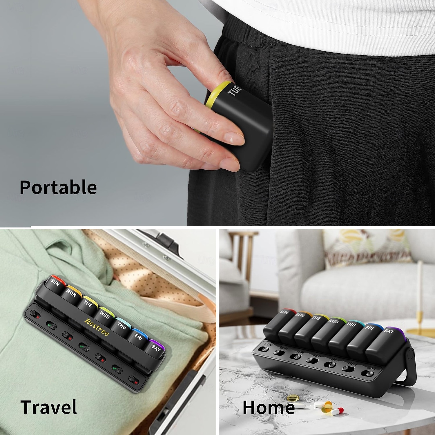 Weekly Pill Organizer Daily Case Holder Storage Box 7 Days Travel Pill Box Large Medicine Pill Case Container for Daily Medication Vitamin Supplement Fish Oil 2025 - $21.99 –P11