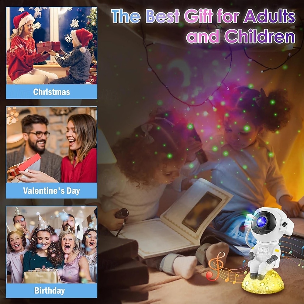 Astronaut Galaxy Projector Star Projector Night Light with Music Remote Control and 360 Adjustable Nebula Galaxy Light Projector for Bedroom Kids Gifts Party 2025 - $40.99 –P8