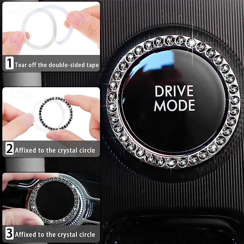 10 Pcs Steering Wheel Cover Set for Women 14.5-15 Inch Car Accessories with Seat Belt Shoulder Pad Seatbelt Cover Cup Holder Start Button Ring Sticker Air Vent Clip 2026 - $29.99 –P10