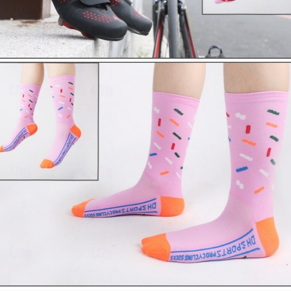 Calcetines Calcetines Ciclismo Calcetines de bicicleta Calcetines deportivos Calcetines atléticos Camping / Senderismo Senderismo Ejercicio al Aire Libre Bicicleta / Ciclismo Alta elasticidad Cómodo 2025 - $11.49 –P3
