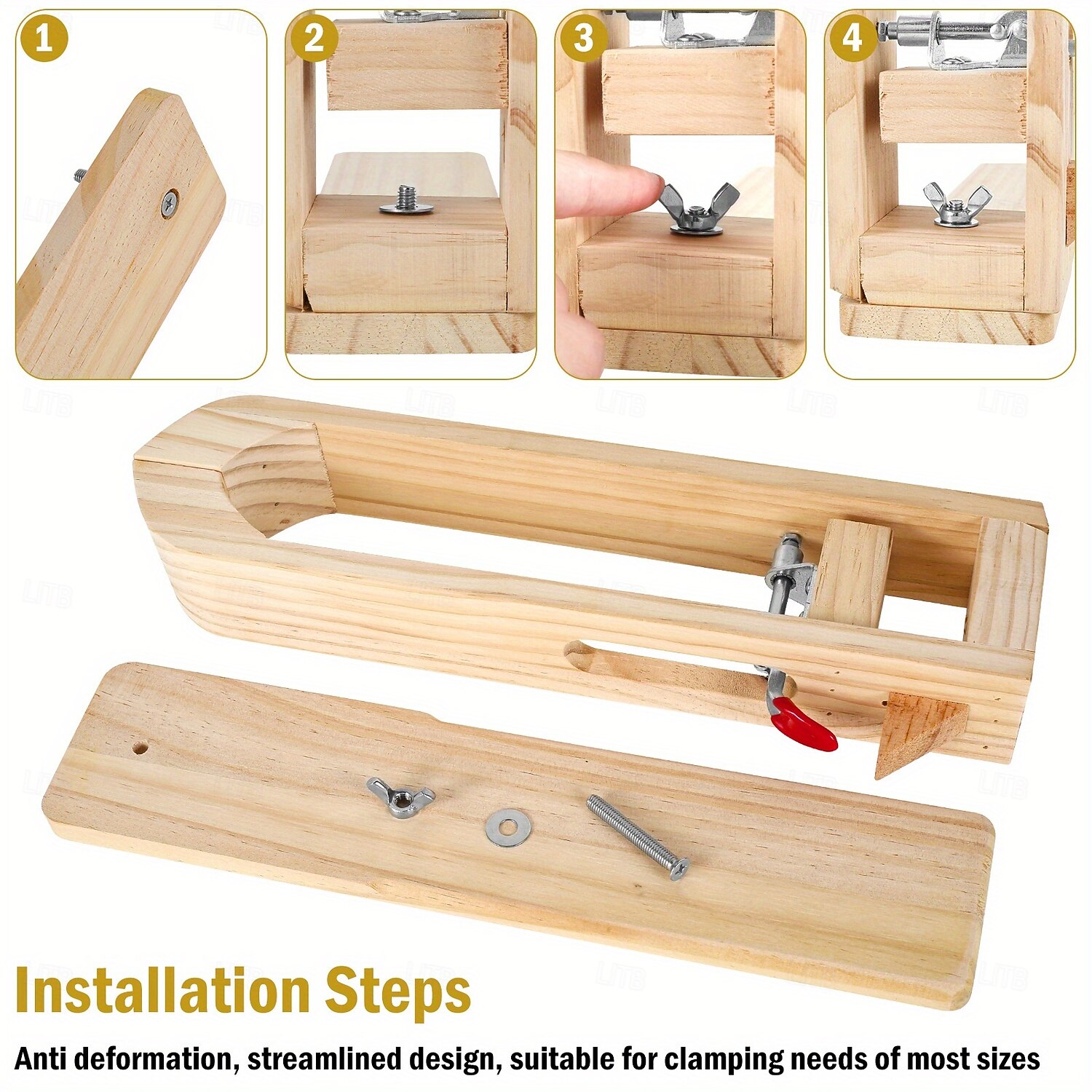 morsetto regolabile robusto - morsetto per cuciture in similpelle di legno resistente - clip portatile per lavori manuali per un fissaggio sicuro delle cuciture del 2025 a $34.99 –P2