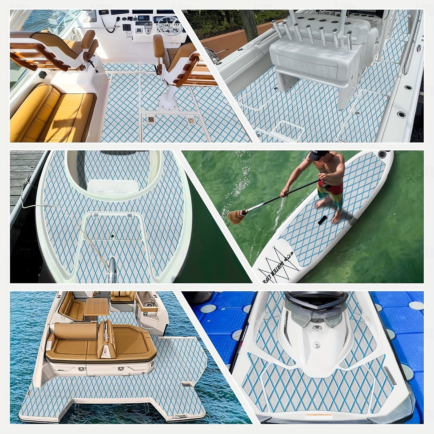 piso de espuma eva de alta qualidade para barcos - resistente a raios ultravioleta, antiderrapante, resistente à sujeira, fácil de limpar e instalar, perfeito para todos os tipos de barcos, proteção de 2025 por $51.99 –P1