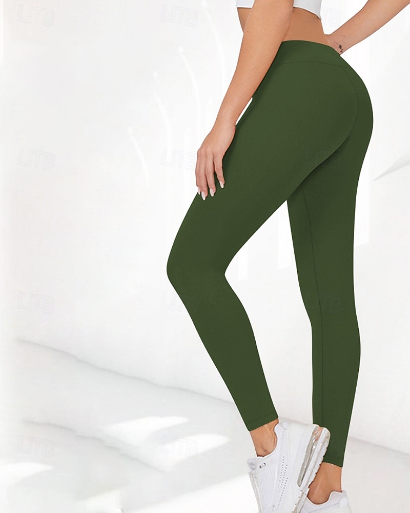Pentru femei Pantaloni Jambiere Șic Stradă Casual Lungime totală Natural Simplu Talie elastică Comfortabil Stradă Concediu Sfârșit de săptămână Roșu Claret Negru Alb Roz Toamnă Fit regulat 2025 - $14.99 –P9