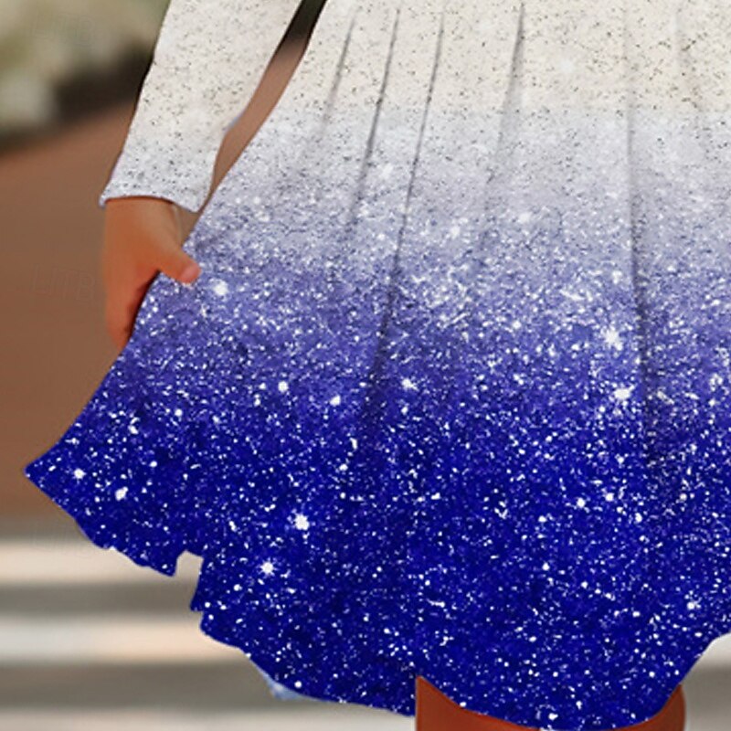 Mädchen' 3D Grafik Kleid Langarm Sommer Frühling Urlaub Täglich Ferien Prinzessin Schön Süß Kinder 4-12 Jahre Freizeitkleid A Linie Kleid Knielang Normale Passform 2025 - $16.99 –P3