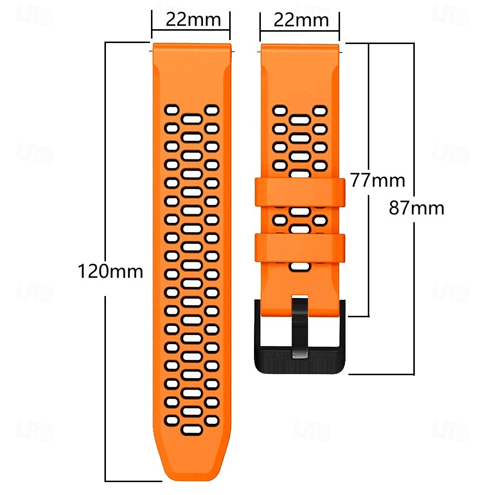 Watch Band for Garmin Samsung Huawei Amazfit Polar Xiaomi Ticwatch GTR 4/3 Pro / 3/2/2e / 47mm, Stratos 3/2S / 2, Pace 1 GT Watch / GT 2 Pro / GT 46mm / GT 2 46mm / GT 46mm / GT Active / Watch 2 Pro 2026 - $18.99 –P18