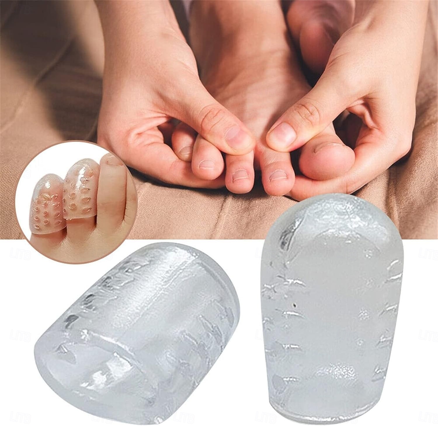 30 pezzi di protezioni per dita in silicone per donne, separatori di dita in gel anti-attrito, copri dita traspiranti per uomini e donne, manicotti per dita per unghie incarnite, calli, duroni, del 2026 a $12.49 –P7
