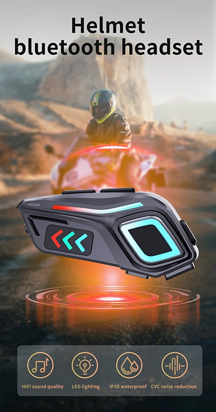 2025年 工場OEM K07 ヘルメットヘッドセット ブルートゥース 過充電保護 スピーカー 耐久 オートバイ  コレクション – $44.99 –P1